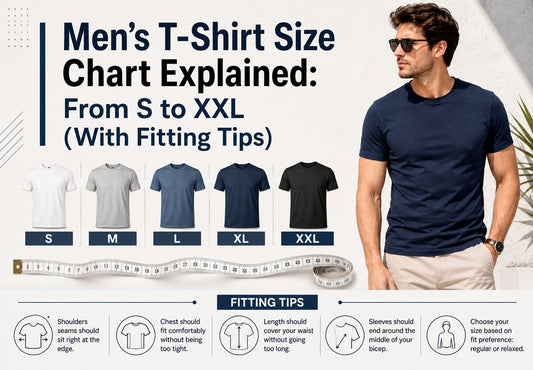 Men’s T-Shirt Size Chart Explained: From S to XXL (With Fitting Tips)
